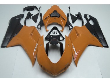 2007-2014 Orange Brillant & Noir Ducati 848 1098 1198 Carénage