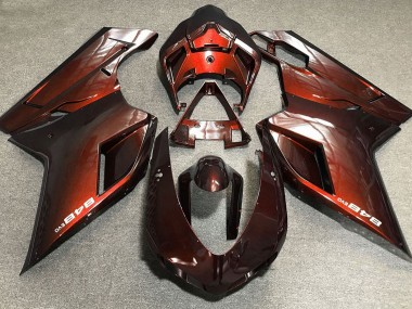 2007-2014 Orange Foncé Ducati 848 1098 1198 Carénage