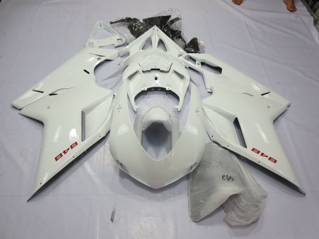 2007-2014 Perle Blanche Ducati 848 1098 1198 Carénage 2007-2014 Perle Blanche Ducati 848 1098 1198 Carénage