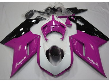 2007-2014 Rose Brillant & Blanc Ducati 848 1098 1198 Carénage