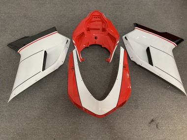 2007-2014 Rouge Blanc Ducati 848 1098 1198 Carénage