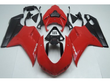 2007-2014 Rouge Noir Mat Ducati 848 1098 1198 Carénage