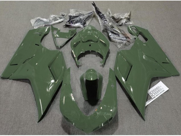 2007-2014 Vert Armée Brillant Ducati 848 1098 1198 Carénage 2007-2014 Vert Armée Brillant Ducati 848 1098 1198 Carénage