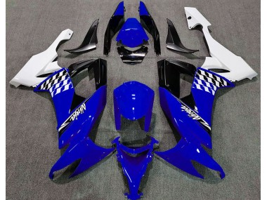 2008-2010 Bleu Brillant & Blanc ZX10R Carénage