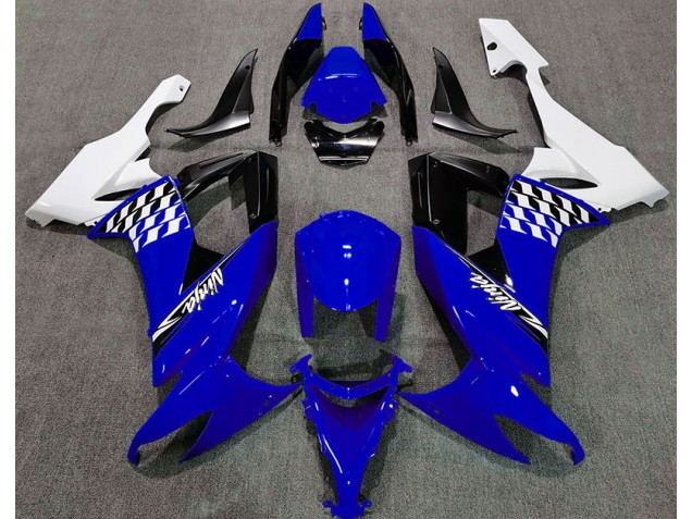 2008-2010 Bleu Brillant & Blanc ZX10R Carénage 2008-2010 Bleu Brillant & Blanc ZX10R Carénage