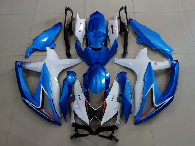 2008-2010 Bleu Métallisé & Blanc GSXR 600-750 Carénage 2008-2010 Bleu Métallisé & Blanc GSXR 600-750 Carénage