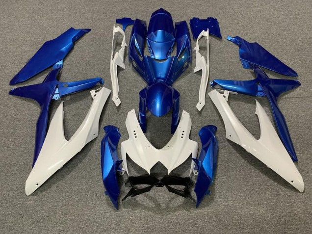 2008-2010 Bleu Perle & Blanc GSXR 600-750 Carénage 2008-2010 Bleu Perle & Blanc GSXR 600-750 Carénage