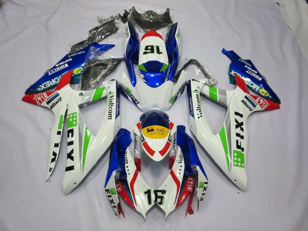 2008-2010 Fixi Bleu GSXR 600-750 Carénage 2008-2010 Fixi Bleu GSXR 600-750 Carénage