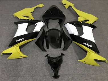 2008-2010 Jaune Brillant Noir & Blanc ZX10R Carénage