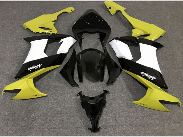 2008-2010 Jaune Brillant Noir & Blanc ZX10R Carénage 2008-2010 Jaune Brillant Noir & Blanc ZX10R Carénage
