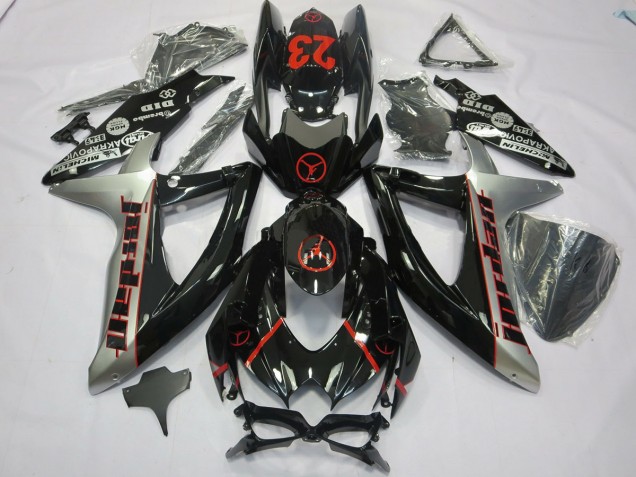 2008-2010 Nero Grigio Jordan GSXR 600-750 Carénage 2008-2010 Nero Grigio Jordan GSXR 600-750 Carénage