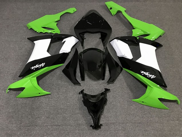 2008-2010 Noir Brillant & Vert ZX10R Carénage 2008-2010 Noir Brillant & Vert ZX10R Carénage