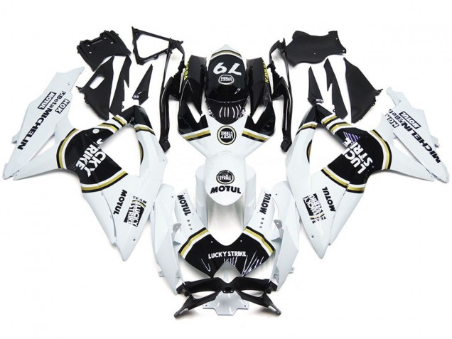 2008-2010 Noir Lucky Strike 79 GSXR 600-750 Carénage 2008-2010 Noir Lucky Strike 79 GSXR 600-750 Carénage