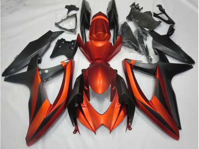 2008-2010 Orange Mat Brûlé GSXR 600-750 Carénage 2008-2010 Orange Mat Brûlé GSXR 600-750 Carénage