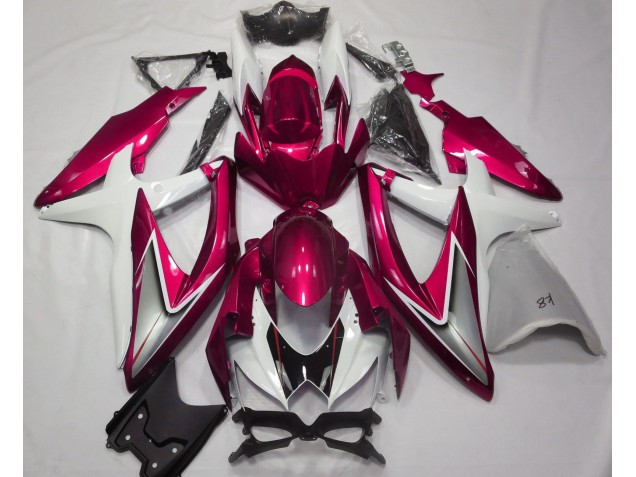 2008-2010 Rouge Brillant & Blanc GSXR 600-750 Carénage 2008-2010 Rouge Brillant & Blanc GSXR 600-750 Carénage