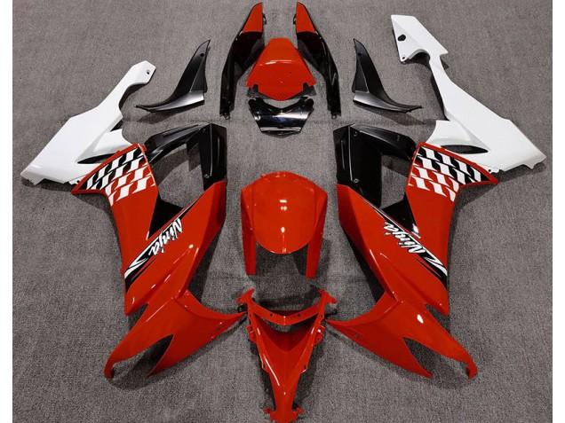 2008-2010 Rouge Brillant & Blanc ZX10R Carénage 2008-2010 Rouge Brillant & Blanc ZX10R Carénage