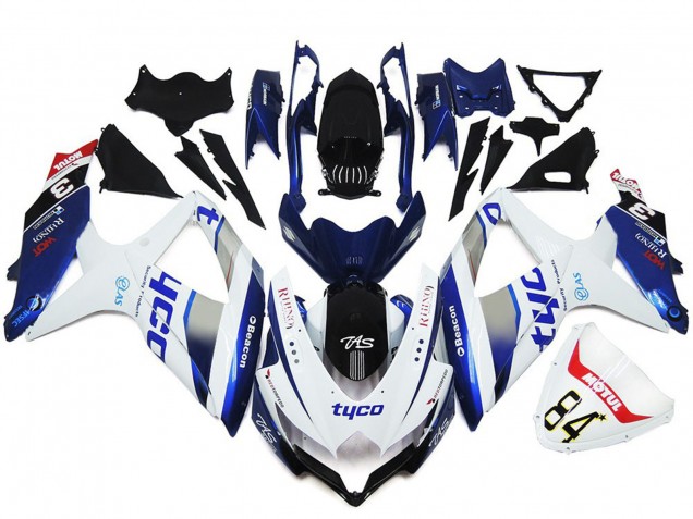 2008-2010 Tyco Style Personnalisé Brillant GSXR 600-750 Carénage 2008-2010 Tyco Style Personnalisé Brillant GSXR 600-750 Carénage