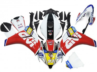 2008-2011 93 Chiffre Blanc & Rouge CBR1000RR Carénage