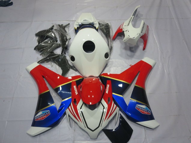 2008-2011 Blanc Bleu & Rouge CBR1000RR Carénage 2008-2011 Blanc Bleu & Rouge CBR1000RR Carénage