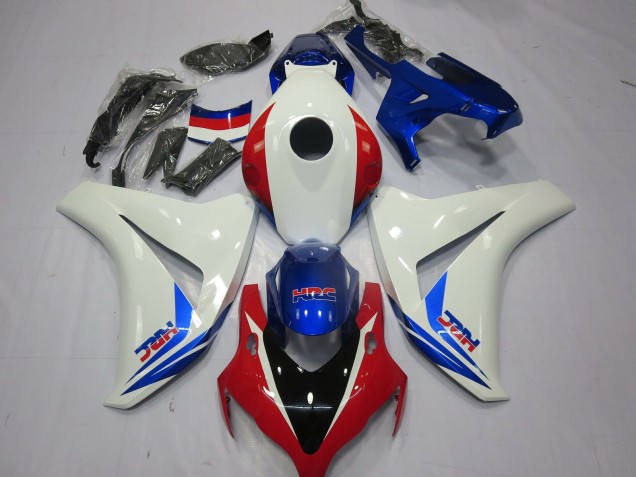 2008-2011 Blanc Rouge & Bleu CBR1000RR Carénage 2008-2011 Blanc Rouge & Bleu CBR1000RR Carénage