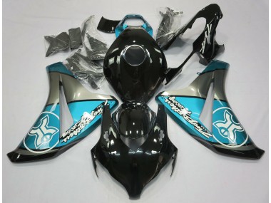 2008-2011 Bleu Clair Sur Noir Personnalisé CBR1000RR Carénage