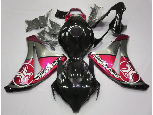 2008-2011 Rouge Bonbon Sur Noir Personnalisé CBR1000RR Carénage 2008-2011 Rouge Bonbon Sur Noir Personnalisé CBR1000RR Carénage