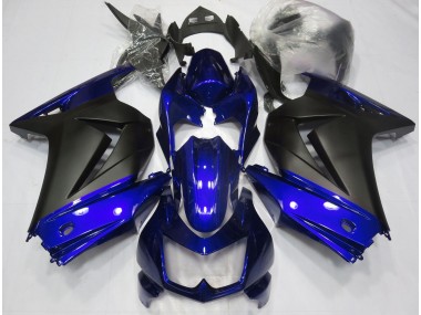 2008-2012 Bleu & Noir Mat Ninja 250 Carénage