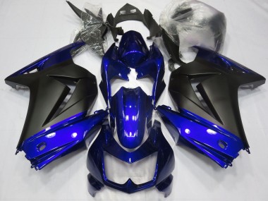 2008-2012 Bleu & Noir Mat Ninja 250 Carénage
