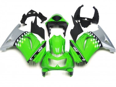2008-2012 Chèque Vert & Noir Ninja 250 Carénage