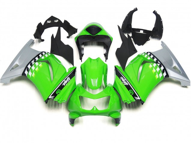 2008-2012 Chèque Vert & Noir Ninja 250 Carénage 2008-2012 Chèque Vert & Noir Ninja 250 Carénage