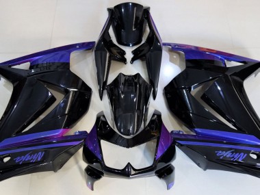 2008-2012 Noir Brillant & Bleu Ninja 250 Carénage