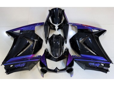 2008-2012 Noir Brillant & Bleu Ninja 250 Carénage