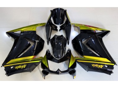 2008-2012 Noir Brillant & Jaune Ninja 250 Carénage