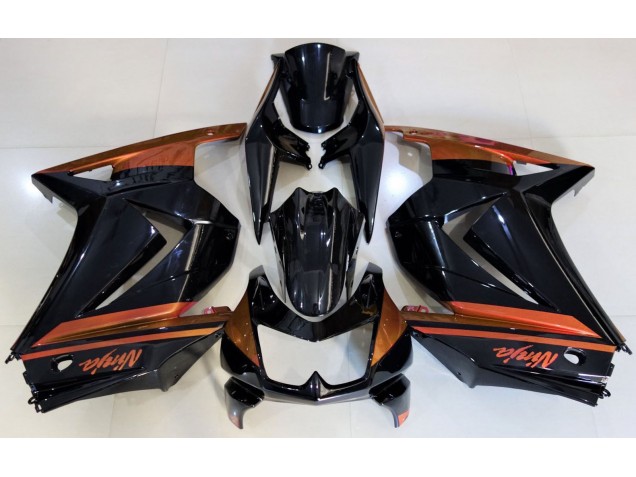 2008-2012 Noir Brillant & Orange Ninja 250 Carénage 2008-2012 Noir Brillant & Orange Ninja 250 Carénage