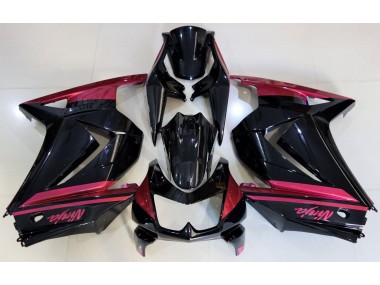 2008-2012 Noir Brillant & Rouge Ninja 250 Carénage
