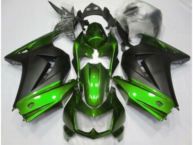 2008-2012 Vert & Noir Mat Ninja 250 Carénage