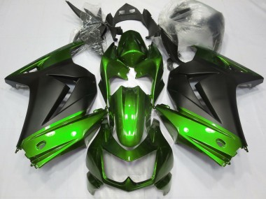 2008-2012 Vert & Noir Mat Ninja 250 Carénage