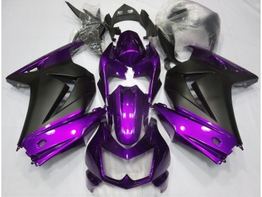 2008-2012 Violet & Noir Mat Ninja 250 Carénage