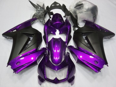 2008-2012 Violet & Noir Mat Ninja 250 Carénage