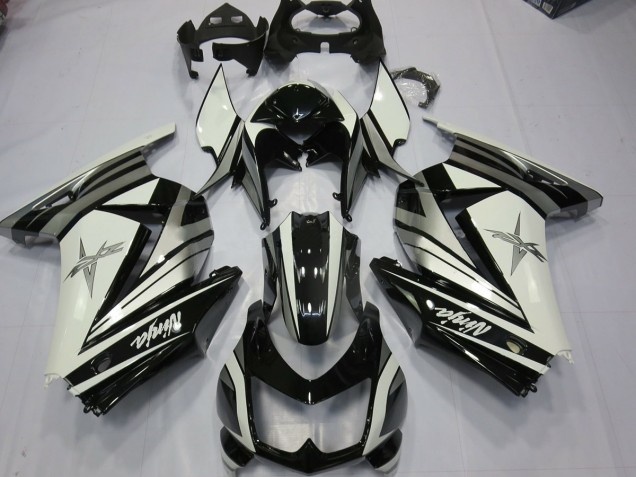 2008-2012 Étoile Argentée Blanche Ninja 250 Carénage 2008-2012 Étoile Argentée Blanche Ninja 250 Carénage