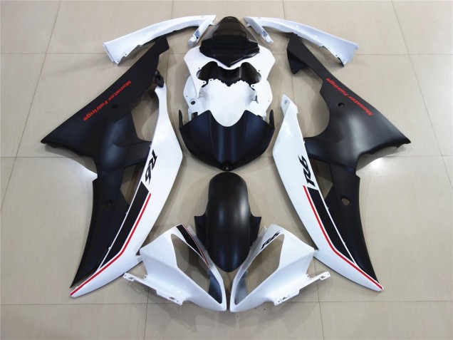 2008-2016 Blanc Avec Style Noir Personnalisé OEM R6 Carénage 2008-2016 Blanc Avec Style Noir Personnalisé OEM R6 Carénage