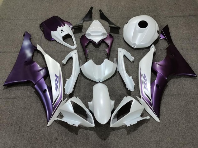 2008-2016 Blanc Mat & Violet R6 Carénage 2008-2016 Blanc Mat & Violet R6 Carénage