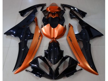 2008-2016 Noir Brillant & Orange Clair R6 Carénage