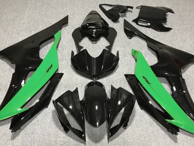 2008-2016 Noir Brillant & Vert R6 Carénage