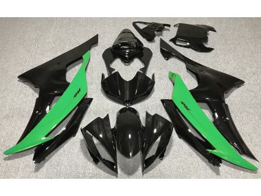 2008-2016 Noir Brillant & Vert R6 Carénage