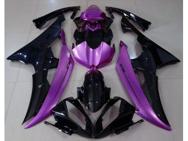 2008-2016 Noir Brillant & Violet Rose R6 Carénage