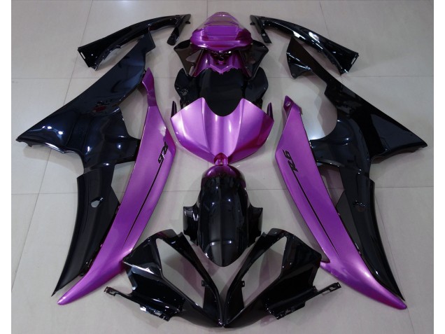 2008-2016 Noir Brillant & Violet Rose R6 Carénage 2008-2016 Noir Brillant & Violet Rose R6 Carénage