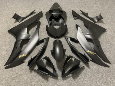 2008-2016 Noir Mat Avec Logo Doré R6 Carénage