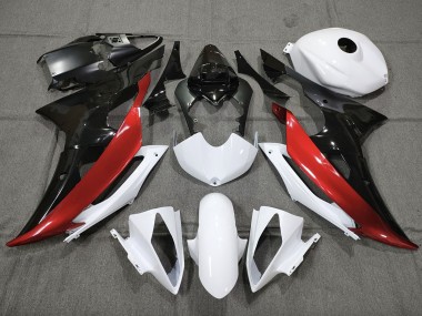 2008-2016 Personnalisé Rouge Noir & Blanc R6 Carénage