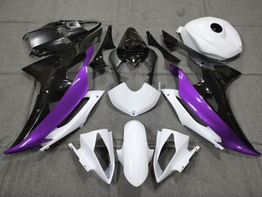 2008-2016 Personnalisé Violet Noir & Blanc R6 Carénage